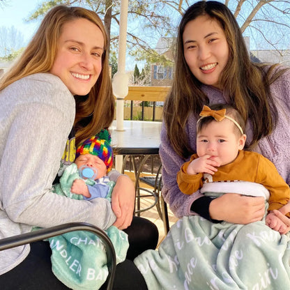 Mon Premier Plaid Personnalisé - Le Souvenir Doux des Premiers Jours au Prénom de Bébé